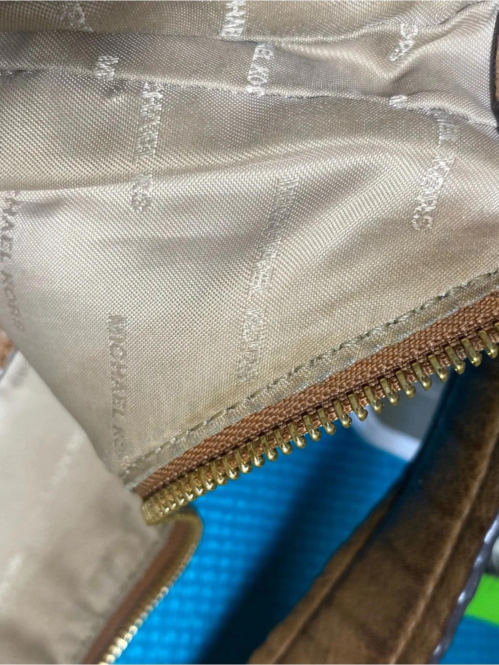 Michael Kors Brown Pebbled Leather Hobo Bag
